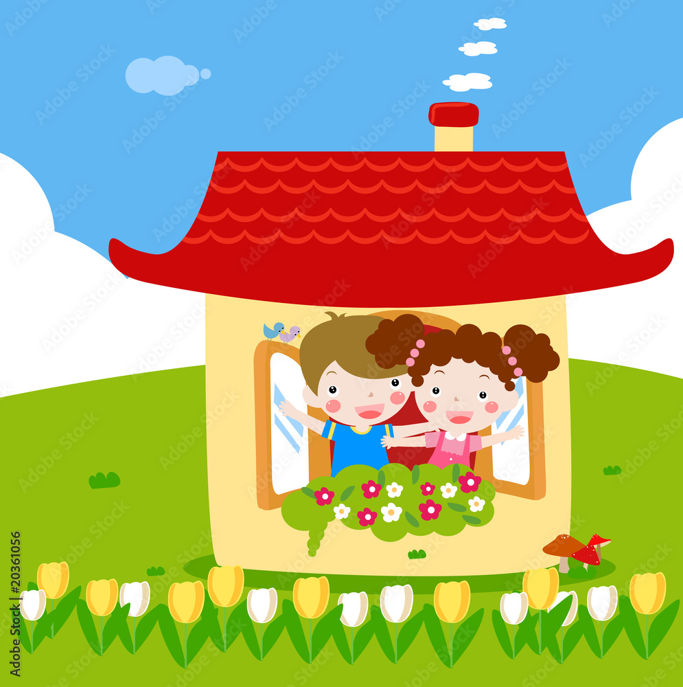 Fototapeta premium boy and girl