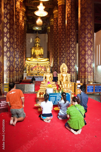 monastery Wat Na Phramane in Ajutthaya with famous gold buddha