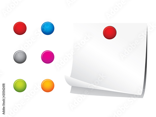 Blank paper with pins