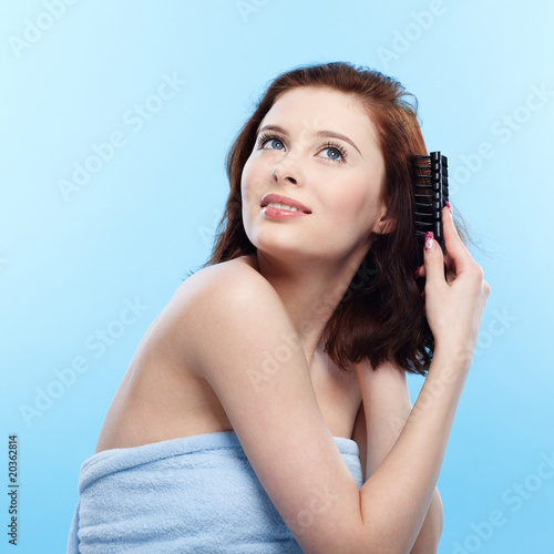 girl with comb