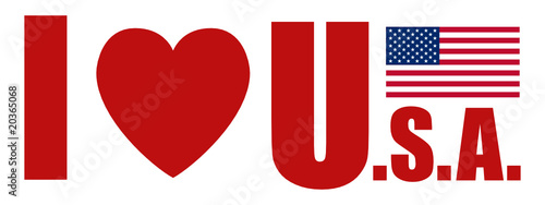 Free Download I Love You Sign with USA Flag - GFXLoad