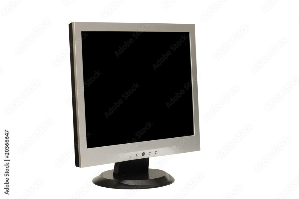 The computer monitor isolated on white background The computer monitor isolated on white background