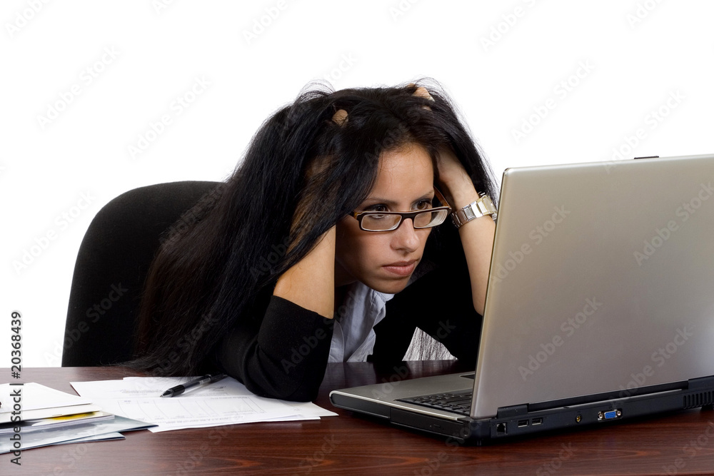 Business woman in times of the economic crisis Business woman in times of the economic crisis