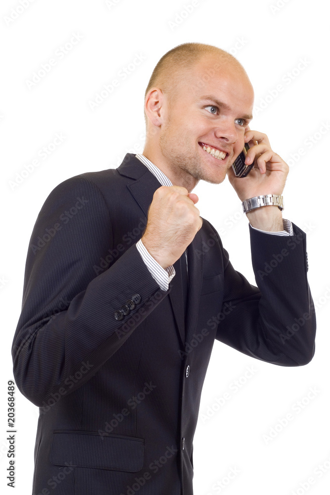 businessman discussing on a cell phone businessman discussing on a cell phone