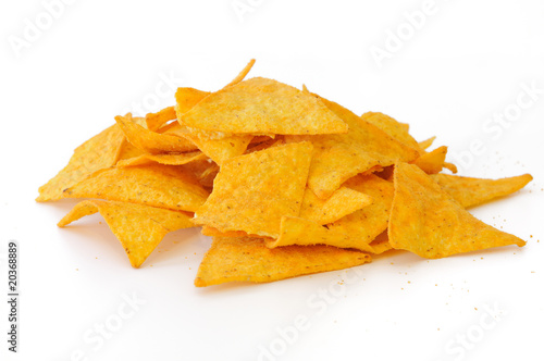 Mexican chips - isolated on white background