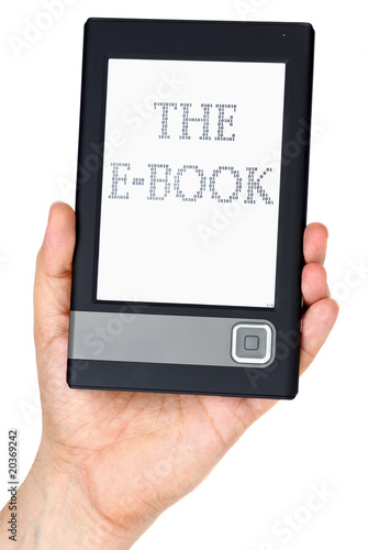Modern ebook reader in hand