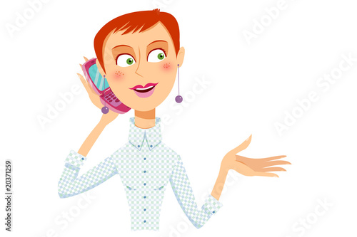 fille au téléphone