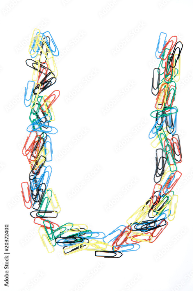 Paperclip Alphabet Letter U Paperclip Alphabet Letter U