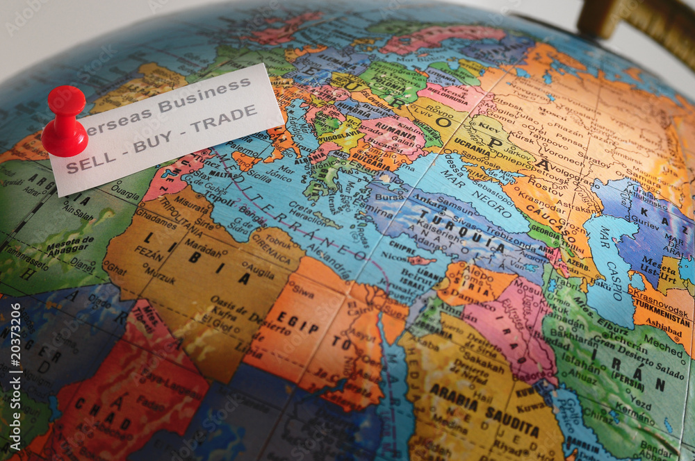 Naklejka premium Overseas business.