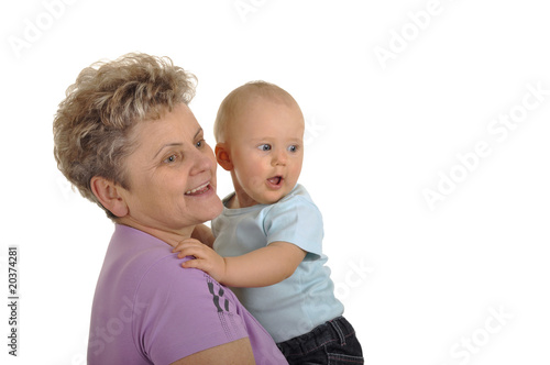 grandmother with grandchild