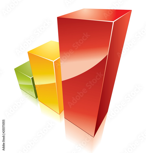 Colored 3d graph growing up