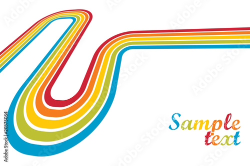 Funky retro lines with space for text
