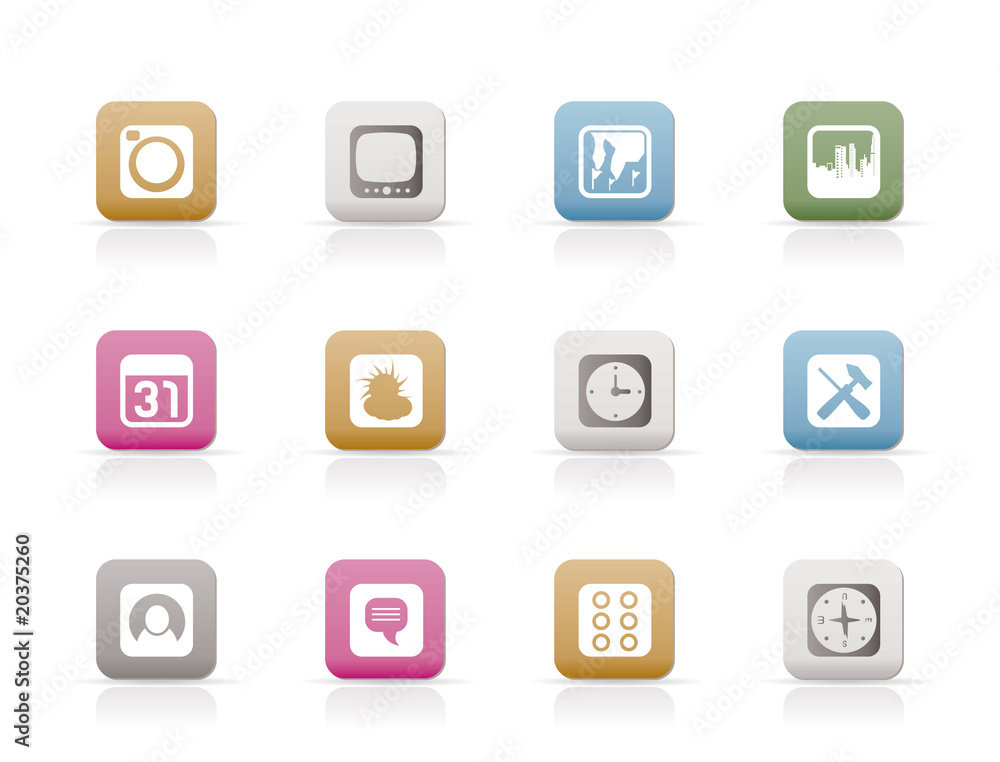 Mobile Phone and Computer icon - Vector Icon Set Mobile Phone and Computer icon - Vector Icon Set