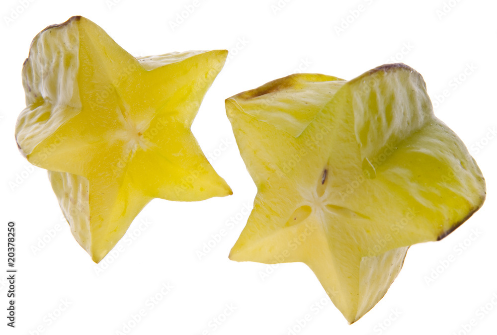 Fototapeta premium Carambola Starfruit Isolated on White