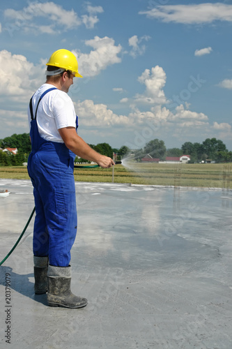 Bilde på lerret Concrete curing