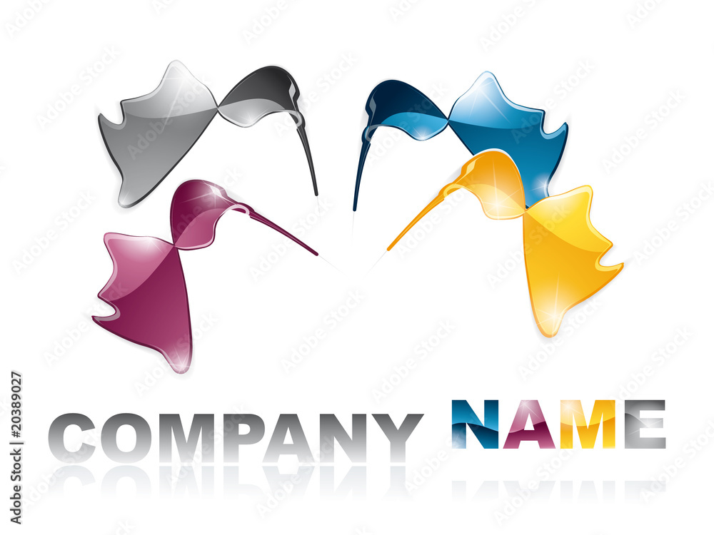 Liquid Metal Logotype [CMYK]. Stock Vector | Adobe Stock