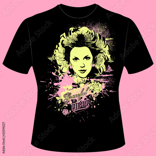 T-Shirt Print Fashion Girl