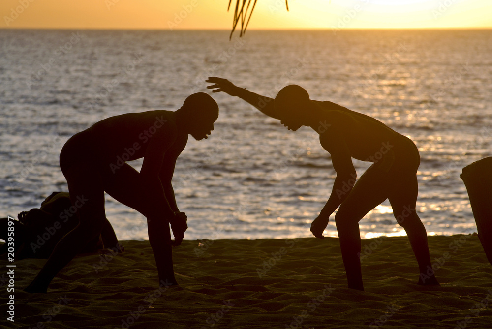 Fototapeta premium wrestling in senegal