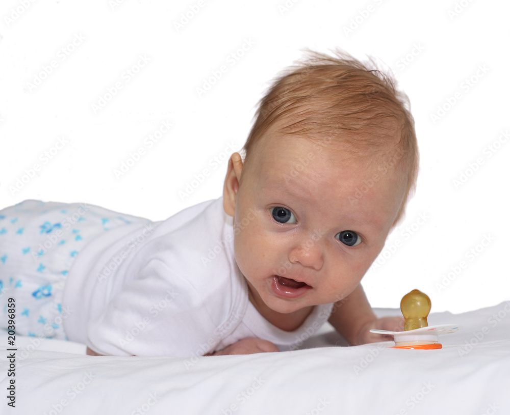 little baby isolated on white. little baby isolated on white.