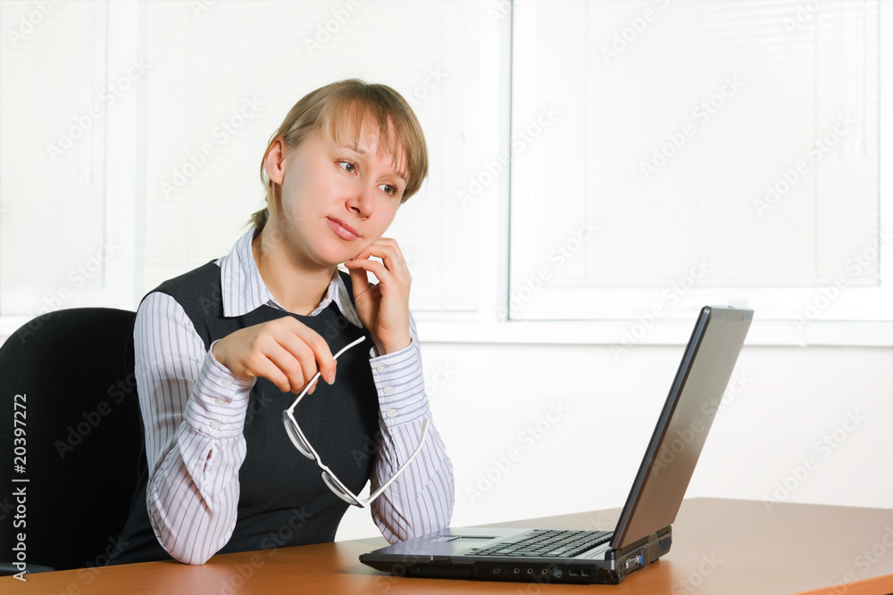 Confident young businesswoman. Confident young businesswoman.