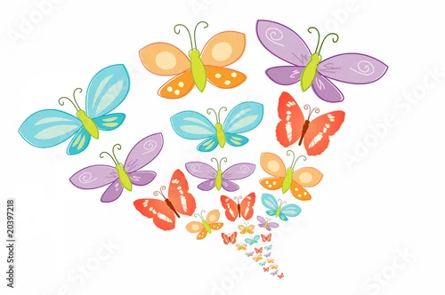 Fototapeta samoprzylepna Envolée de papillons