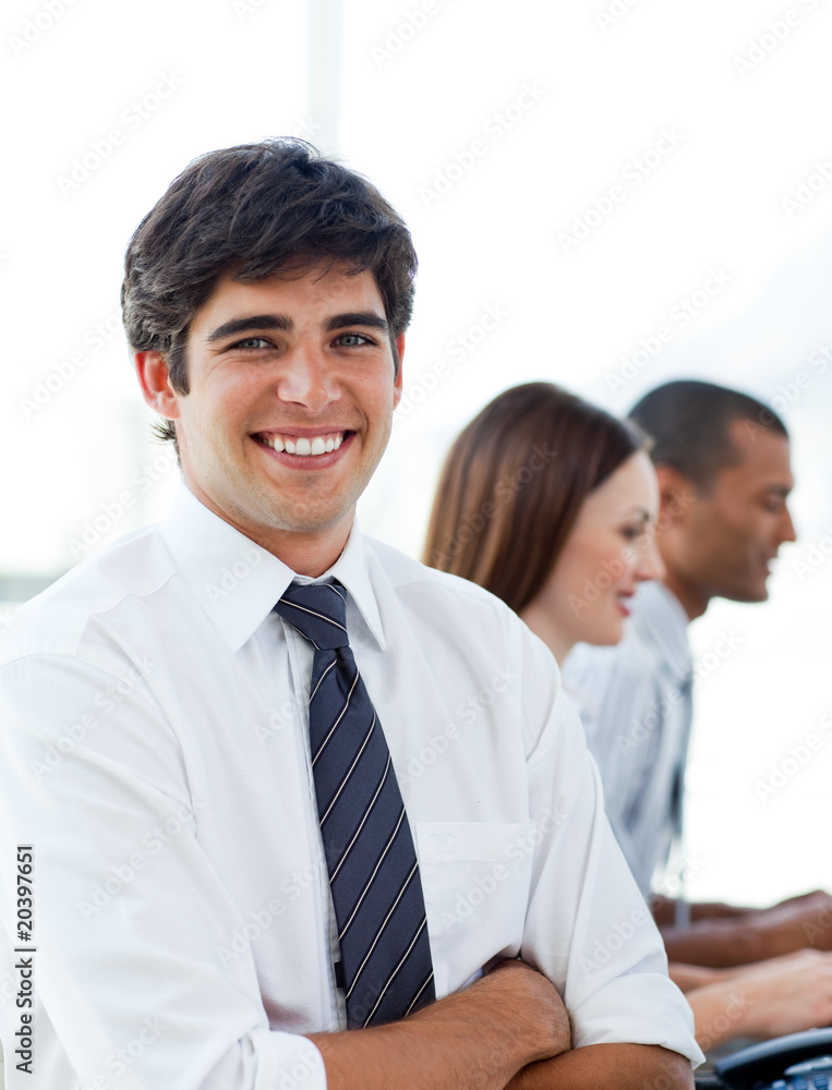 Portrait of elegant businessman in his office Portrait of elegant businessman in his office