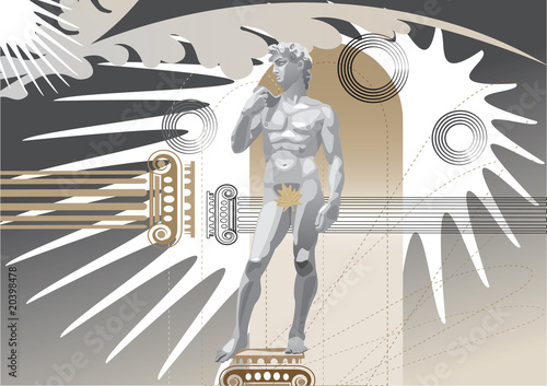 illustration of statue of David