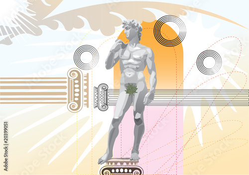 illustration of statue of David