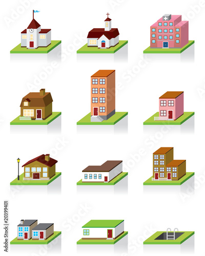 Vector Building Icon -- 3D Illustration