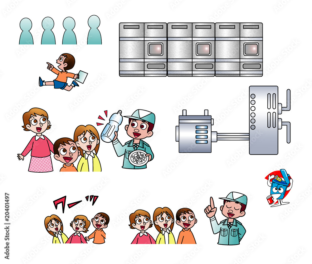 工場見学 小学生 Stock イラスト Adobe Stock