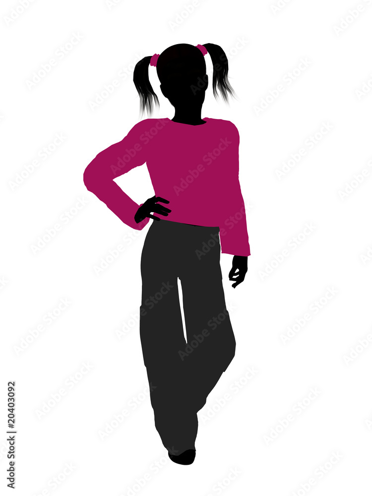 Fototapeta premium Teenager Illustration Silhouette