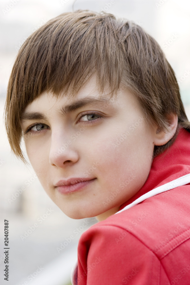 portrait of young serious woman