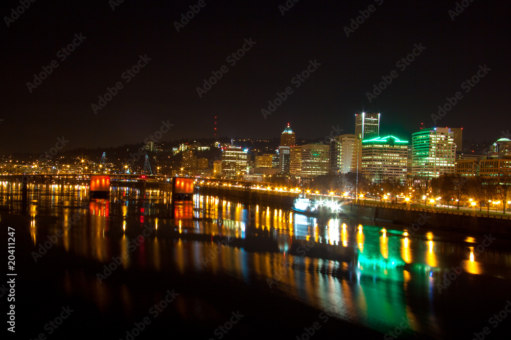 Fototapeta premium Portland, OR Night