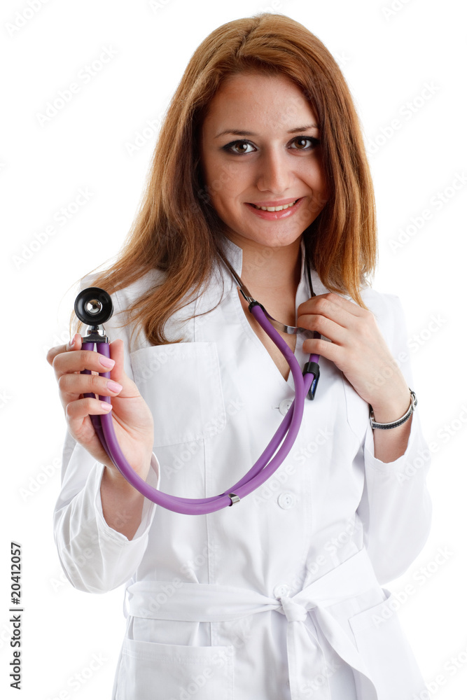Smiling doctor with stethoscope