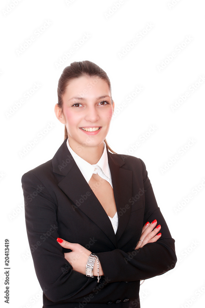 Portrait of a young attractive business woman. Portrait of a young attractive business woman.