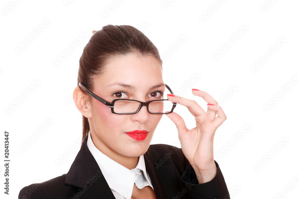Portrait of a young attractive business woman. Portrait of a young attractive business woman.