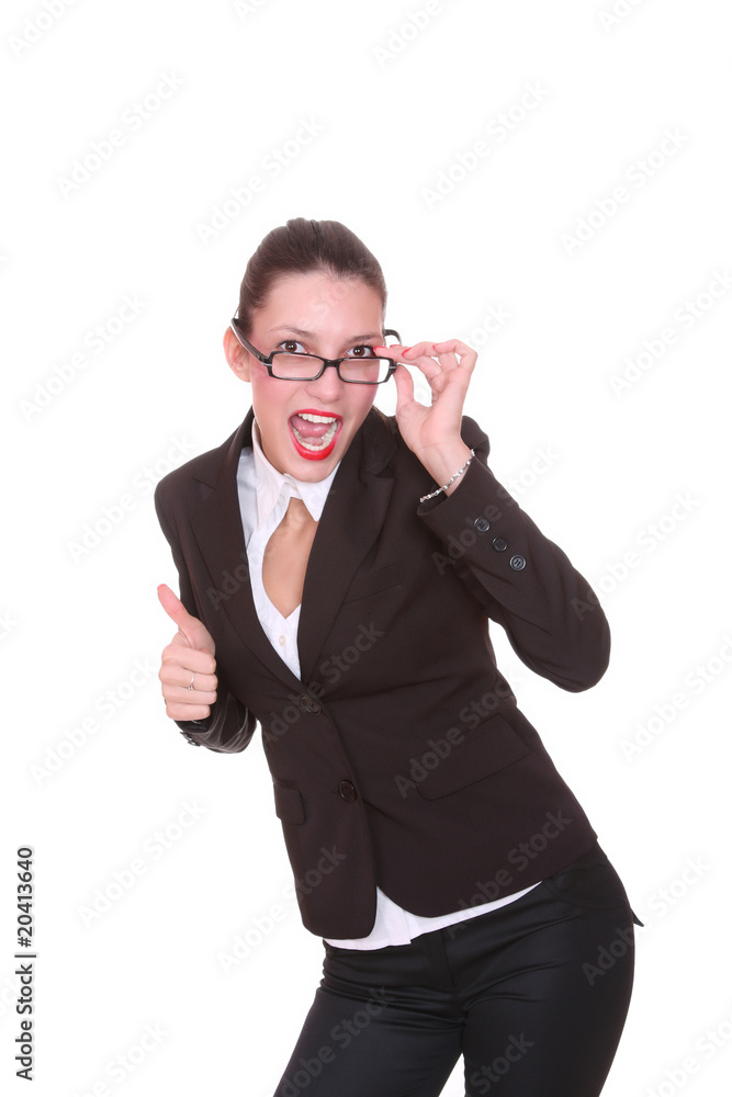 Portrait of a young attractive business woman. Portrait of a young attractive business woman.