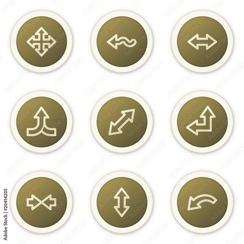 Arrows web icons set 2, brown circle buttons series Arrows web icons set 2, brown circle buttons series