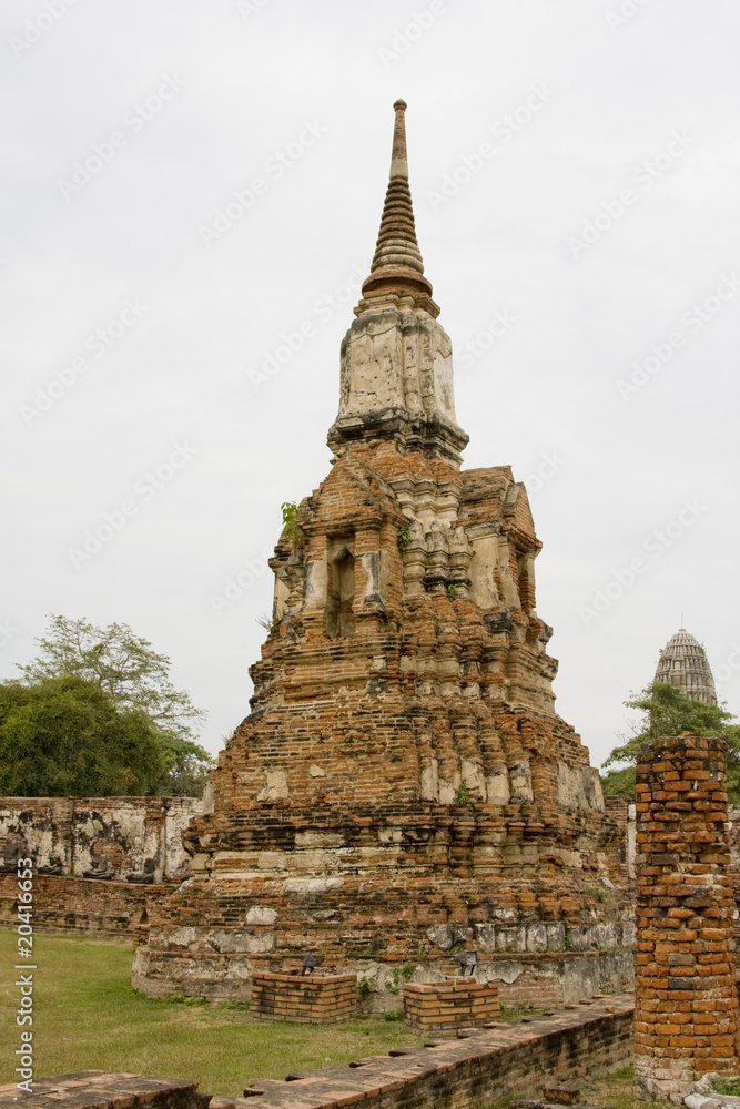 Fototapeta premium Buddhist stupa in Ayutthaya, Thailand.