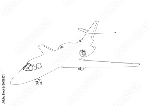 privat jet outline