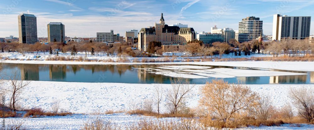 Obraz premium City of Saskatoon Winter Panoramic