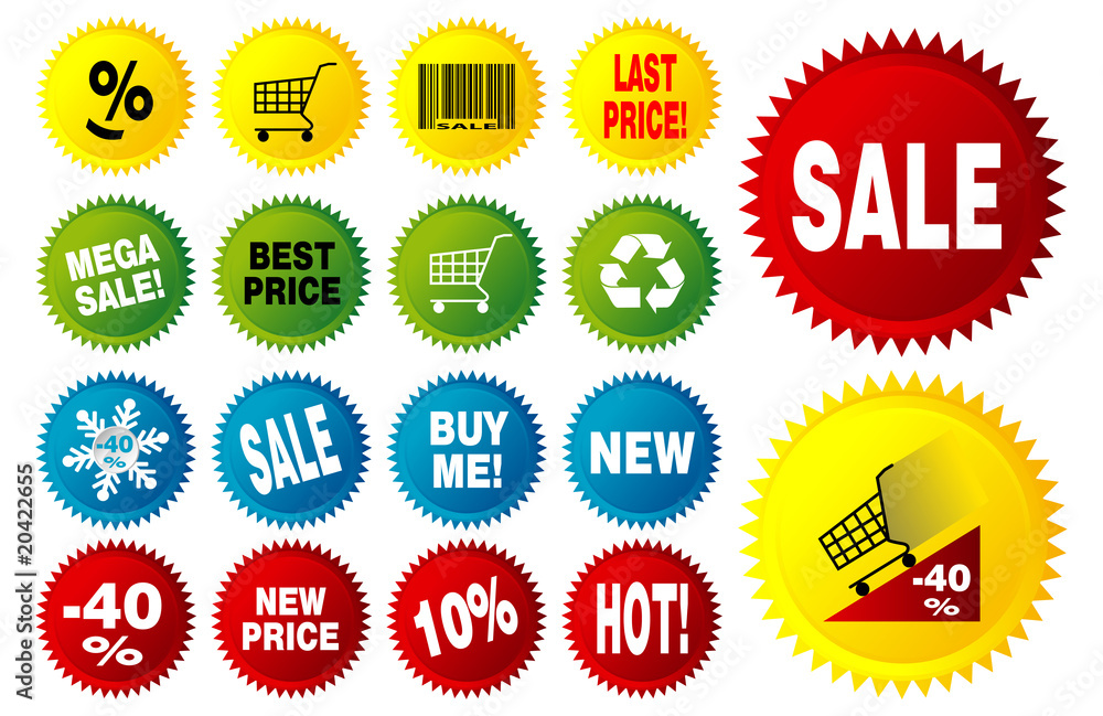 vector stars for discount prices with text vector stars for discount prices with text