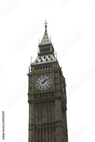 Big Ben Tower Isolated