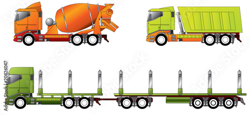 Construction and timber truck
