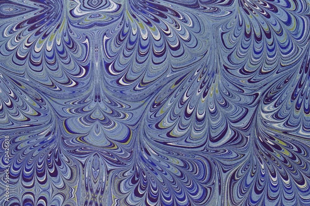 Naklejka premium Antique marbled paper as used on Old Books etc.