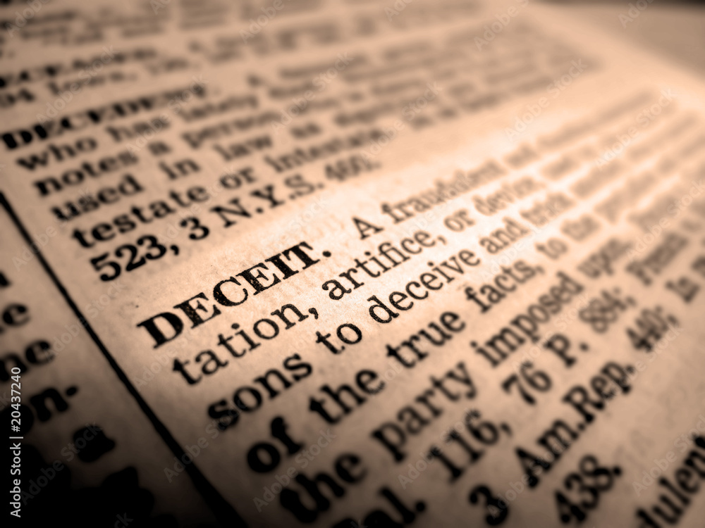 Fototapeta premium Definition of Deceipt
