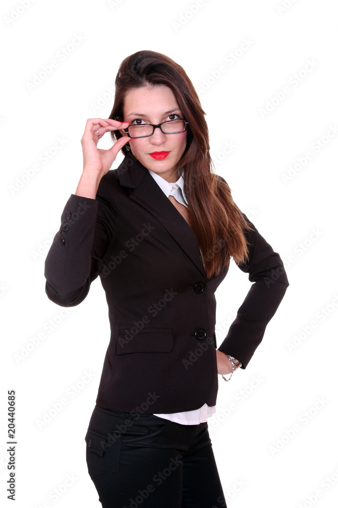 Portrait of a young attractive business woman. Portrait of a young attractive business woman.