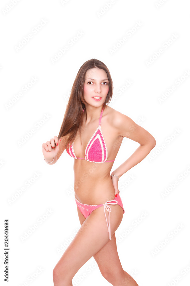 A Beautiful young woman in bikini
