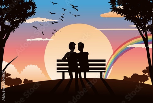 The Lover's Bench In The Park