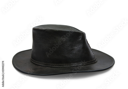leather cowboy hat